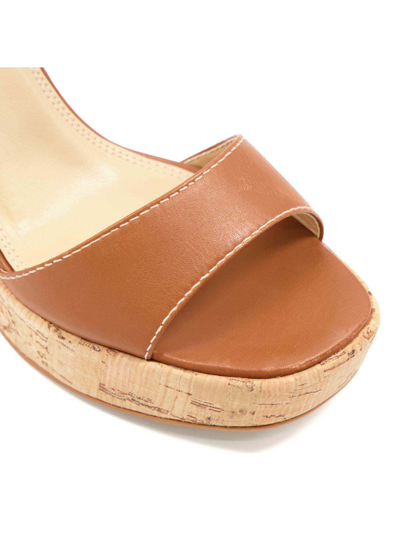 Tan cork sandals deals
