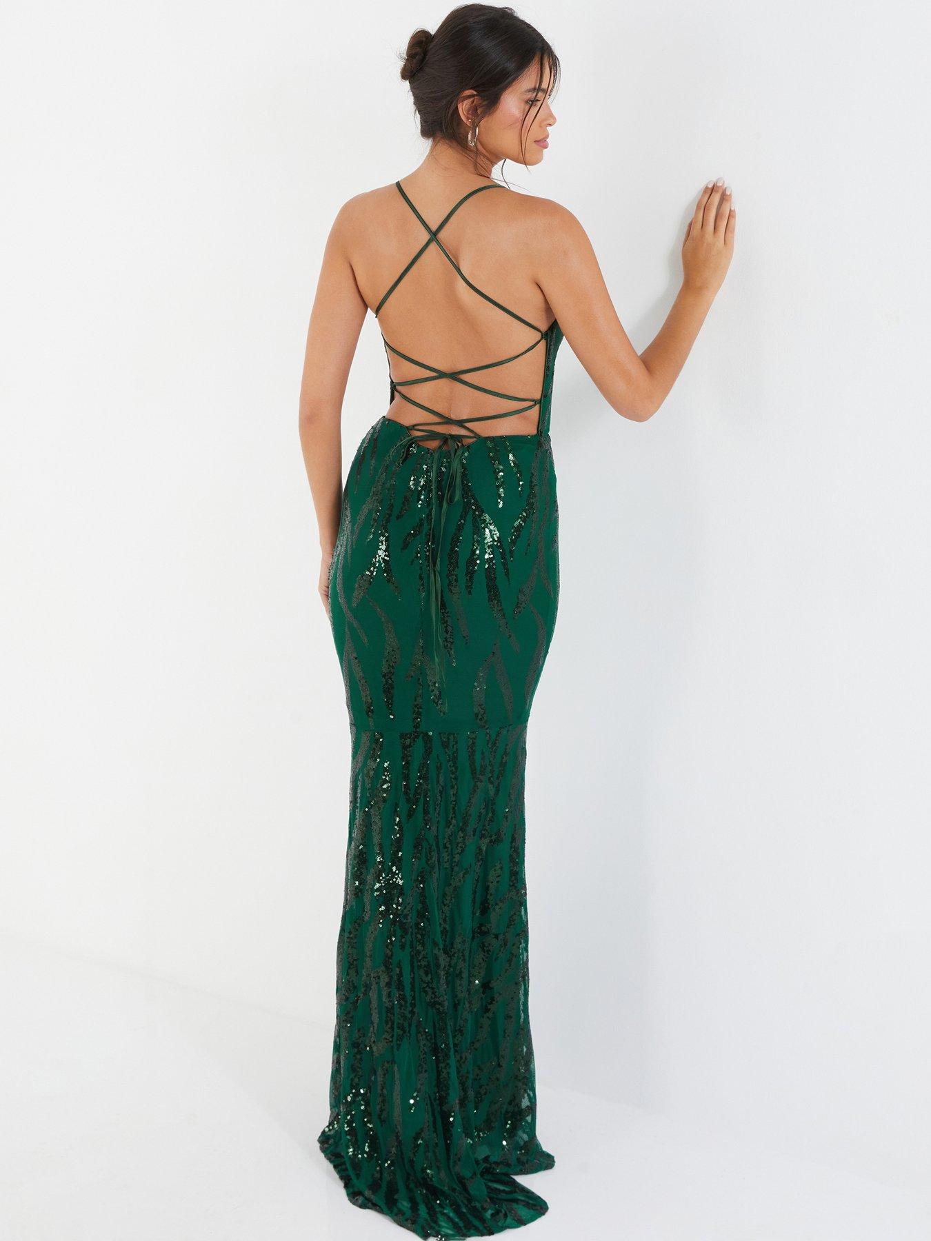 quiz sequin maxi dress Quiz Women's Pink Cowl Neck Sequin Evening Dress