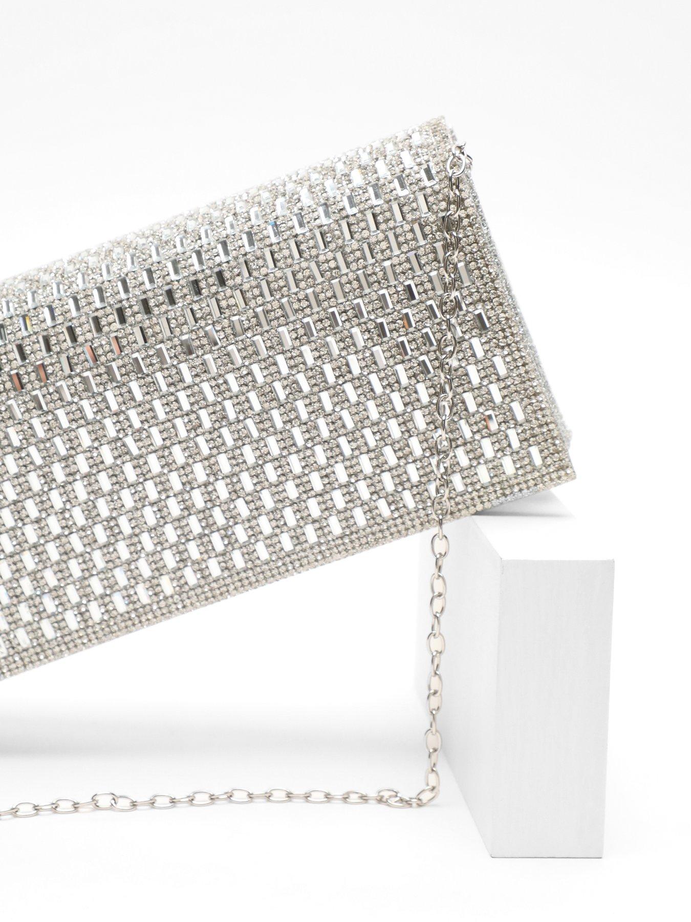 Quiz silver 2024 clutch bag