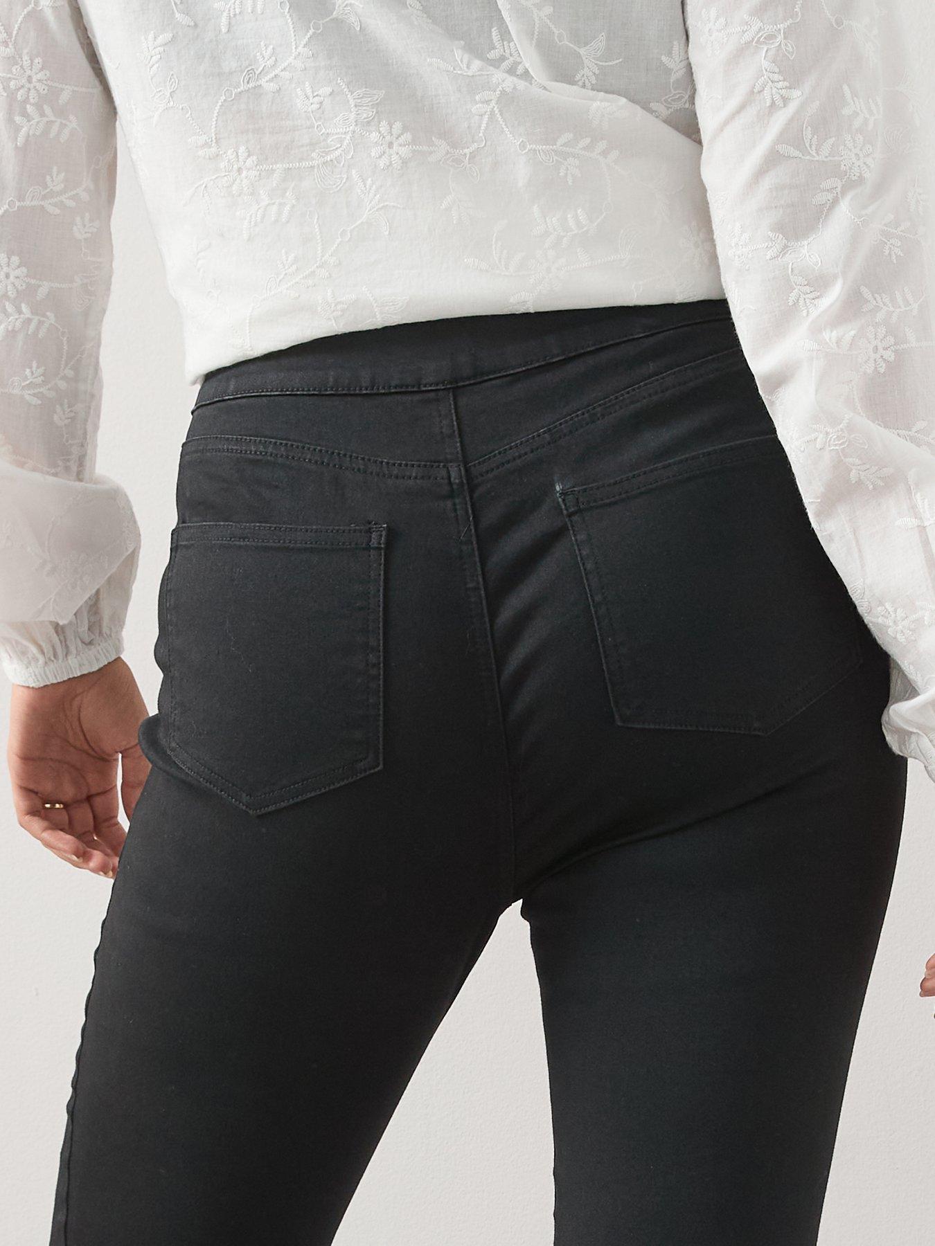 Image 5 of 6 of V by Very Curve High Waist Stretch Denim Jegging - Black