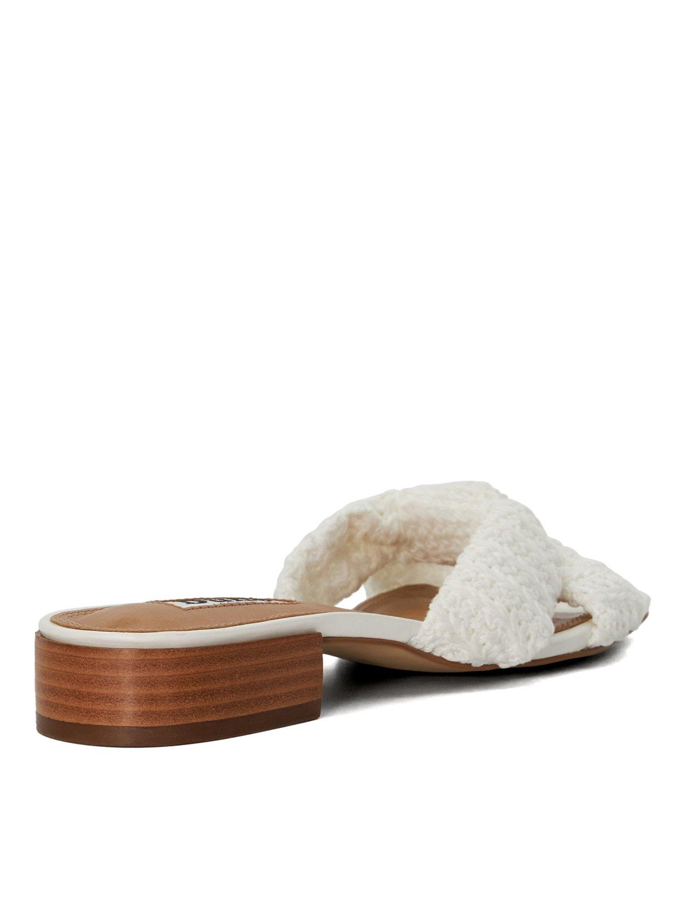 Dune London Laize White Flat Sandals Very