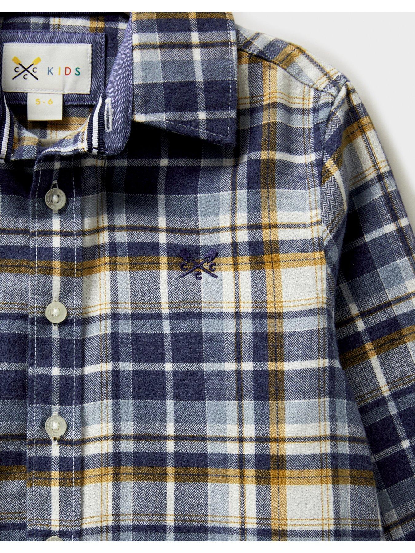 yellow blue check shirt