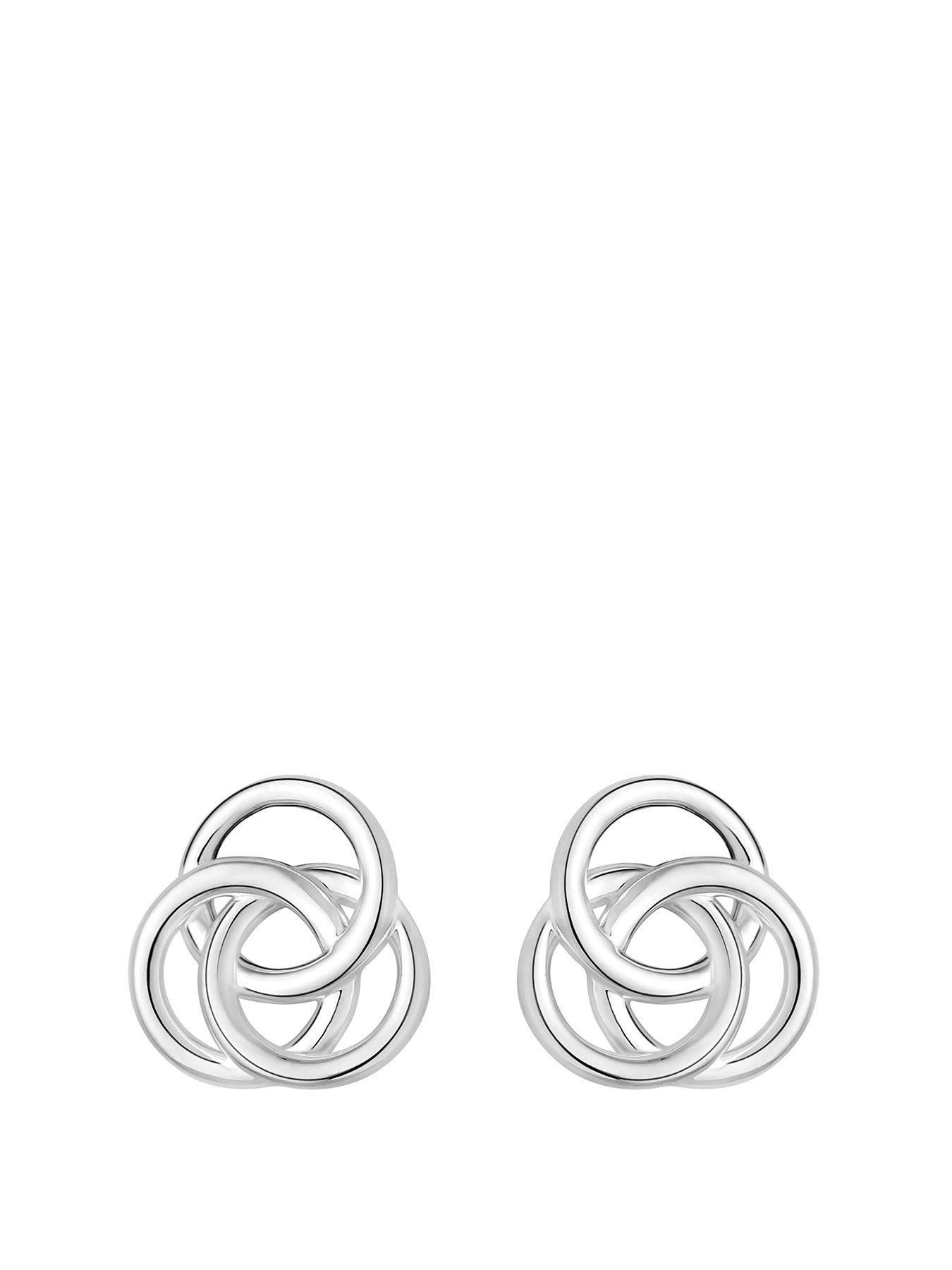 Silver hot sale knot earrings