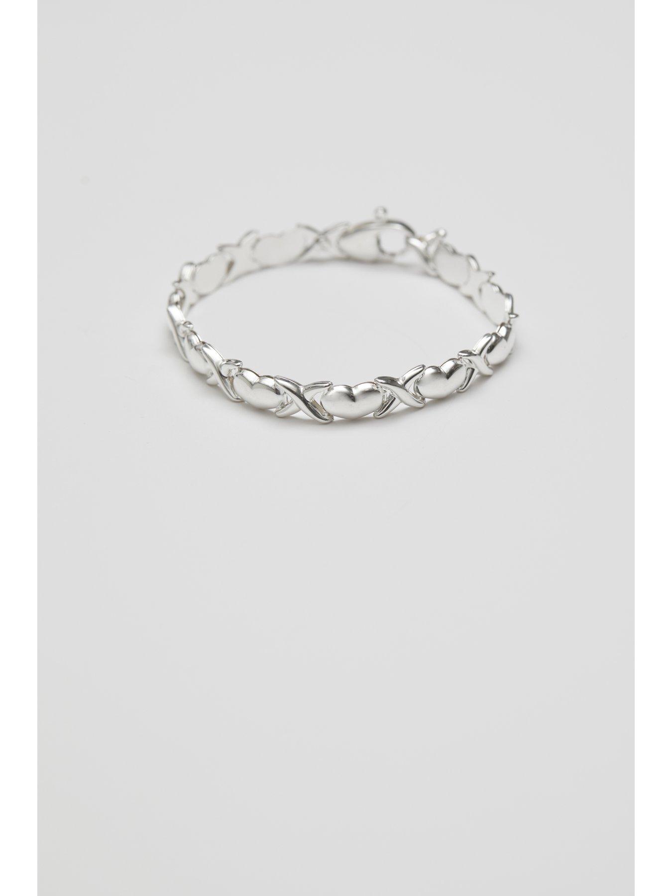 Image 3 of 3 of Simply Silver Sterling Silver 925 Heart Kiss Bracelet
