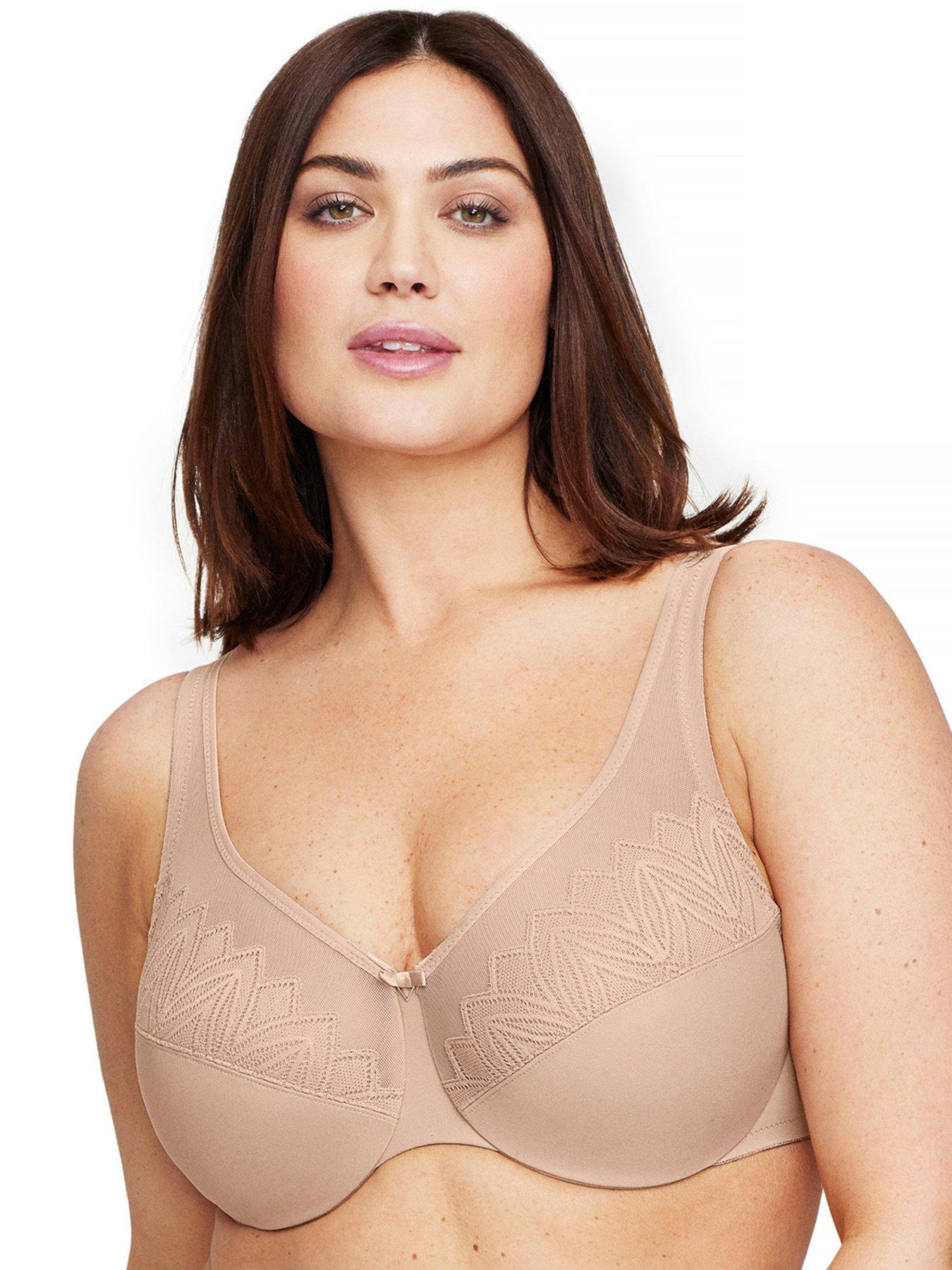 Spdoo 3 Pack Women's Full Coverage Non Padded Comfort Minimizer Wire-Free  Bra Plus Size