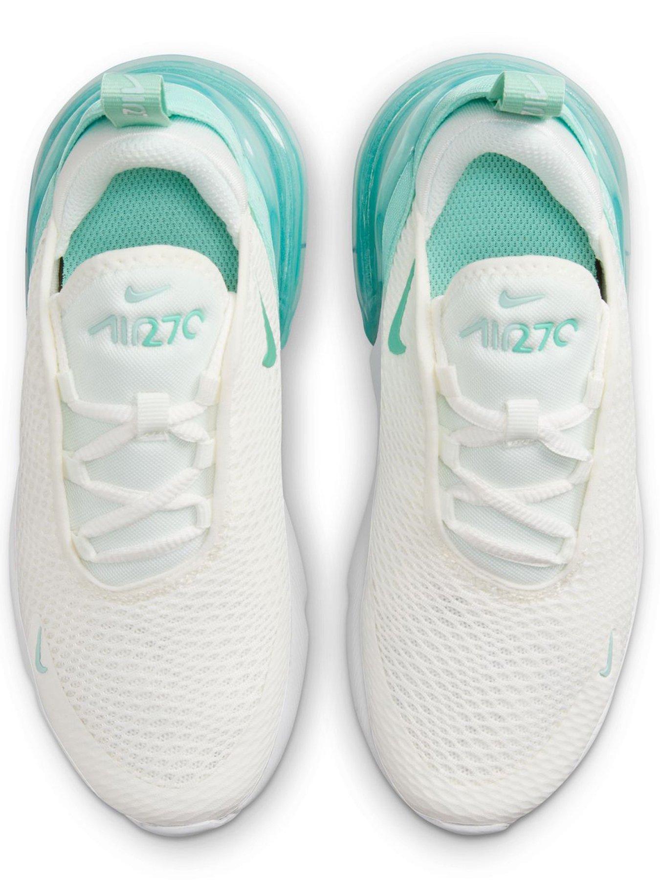 Kids Air Max 270 Trainers White Blue