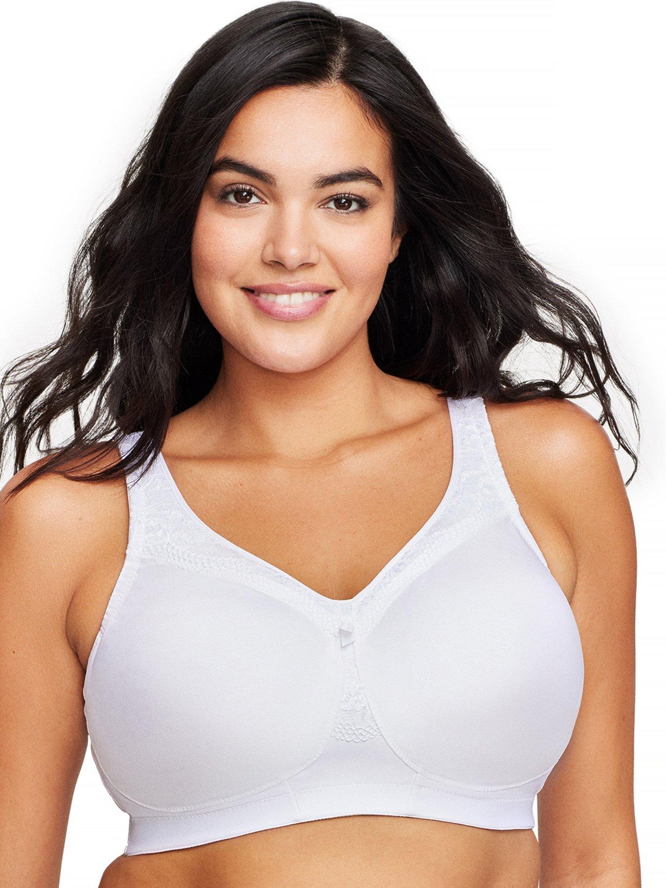 Glamorise MagicLift Size 38C White Seamless Support T-Shirt Bra