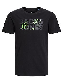 jack & jones junior boys commercial short sleeve tshirt - black