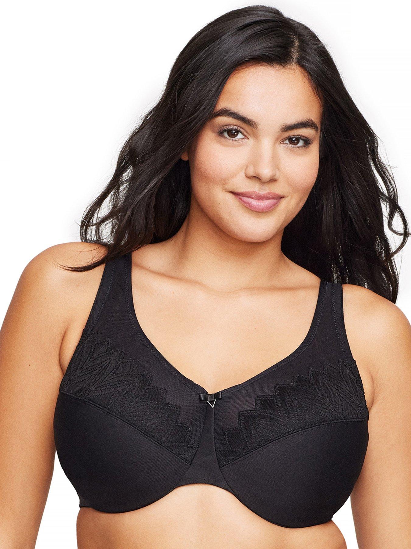 Glamorise Wonderwire Minimizer Bra Black very.co.uk