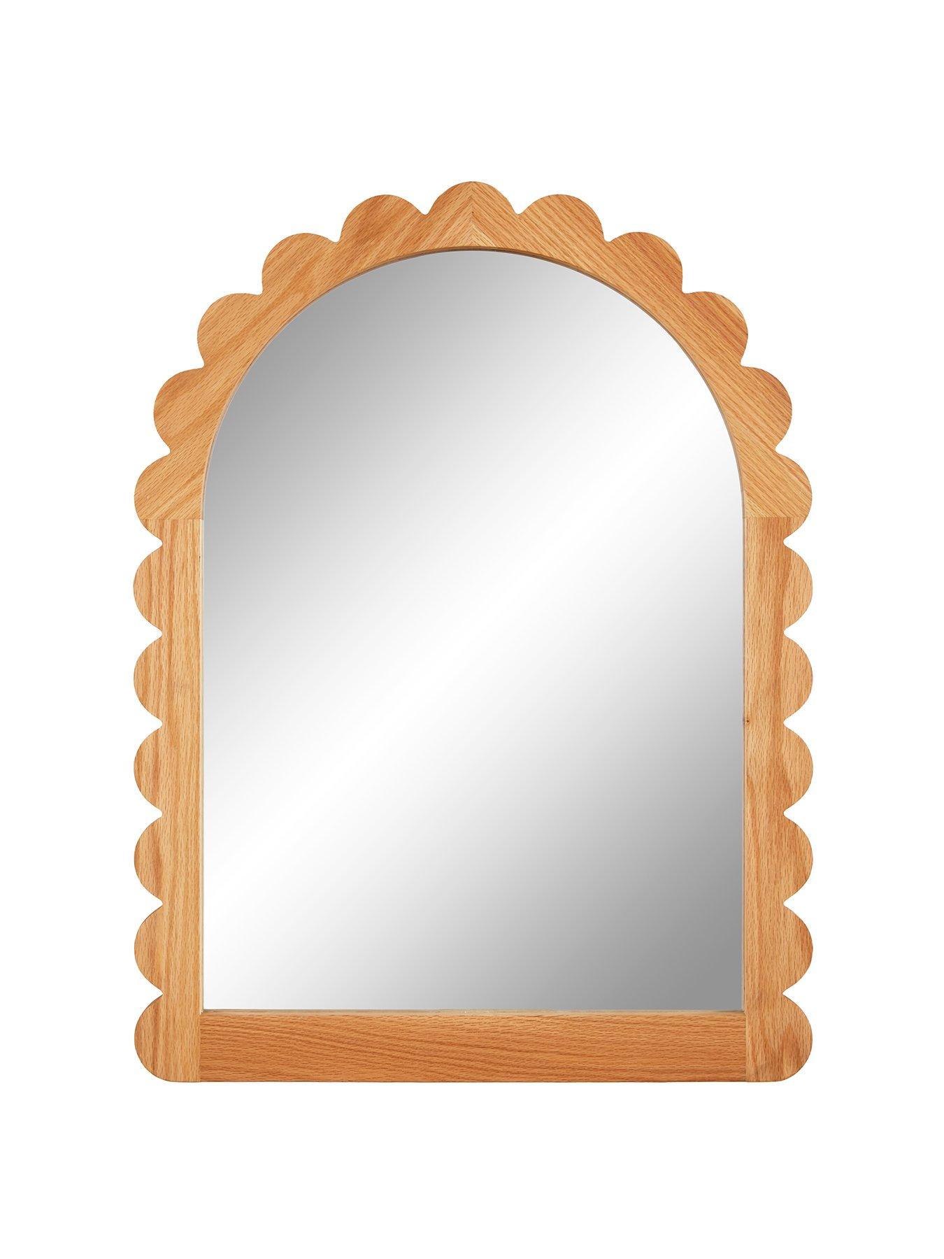 Image 2 of 5 of Very Home Scalloped Wooden Mirror 60x80cm