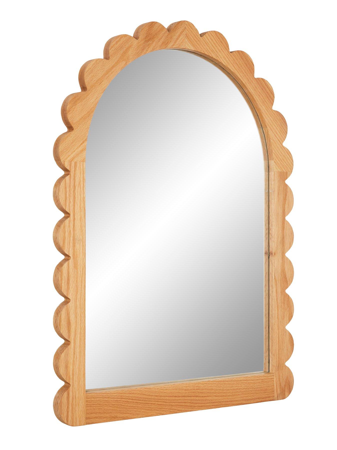 Image 3 of 5 of Very Home Scalloped Wooden Mirror 60x80cm