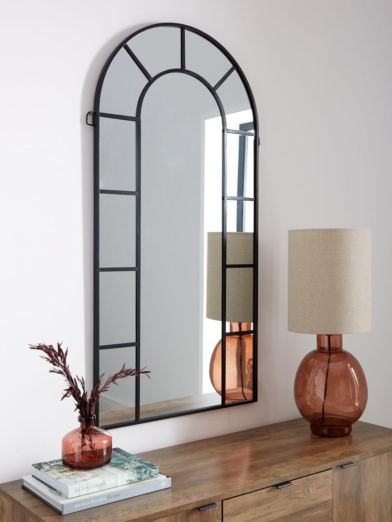 Product photograph of Very Home Metal Window Pane Mirror 60x120cm from very.co.uk