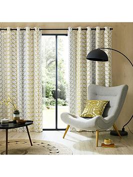 Product photograph of Orla Kiely Trio Stem Eyelet Curtains from very.co.uk