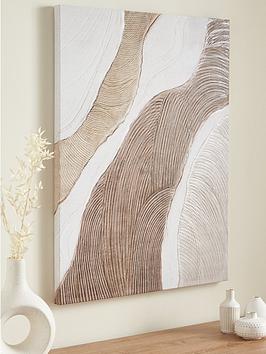 Product photograph of Very Home Printed Canvas With Raked Gel from very.co.uk