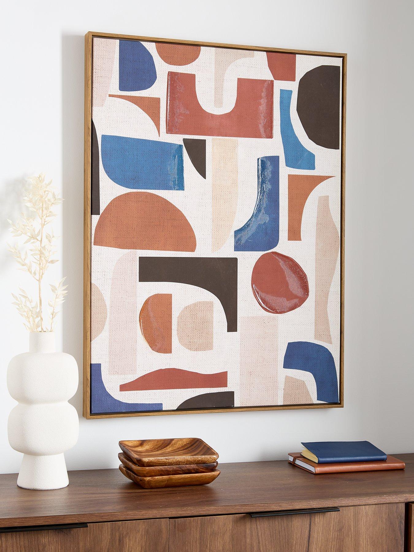 Image 1 of 6 of Very Home Capped Canvas Abstract Multi Shapes 60x80cm
