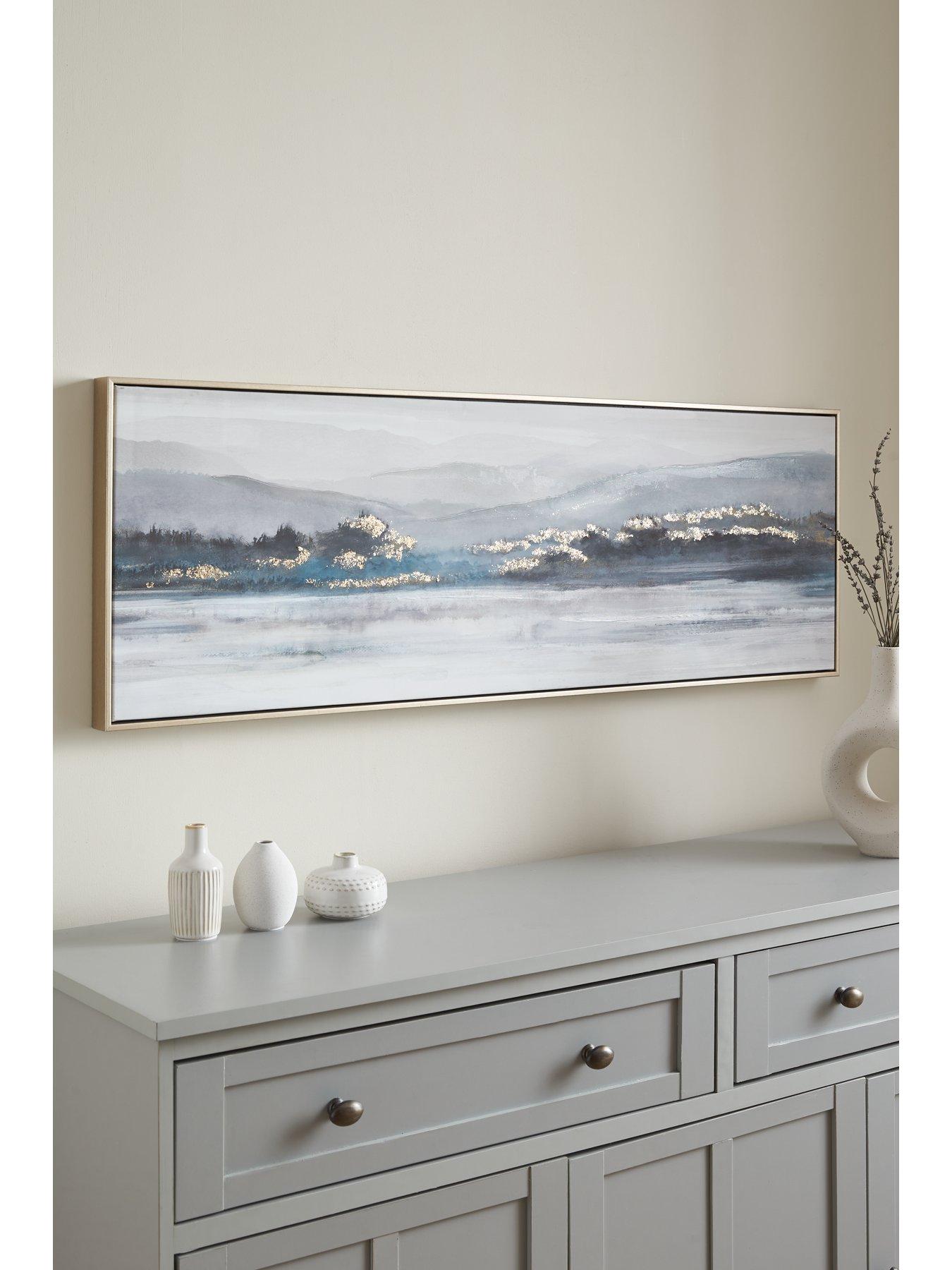 Very Home Capped Canvas Smokey Landscape 120x40cm