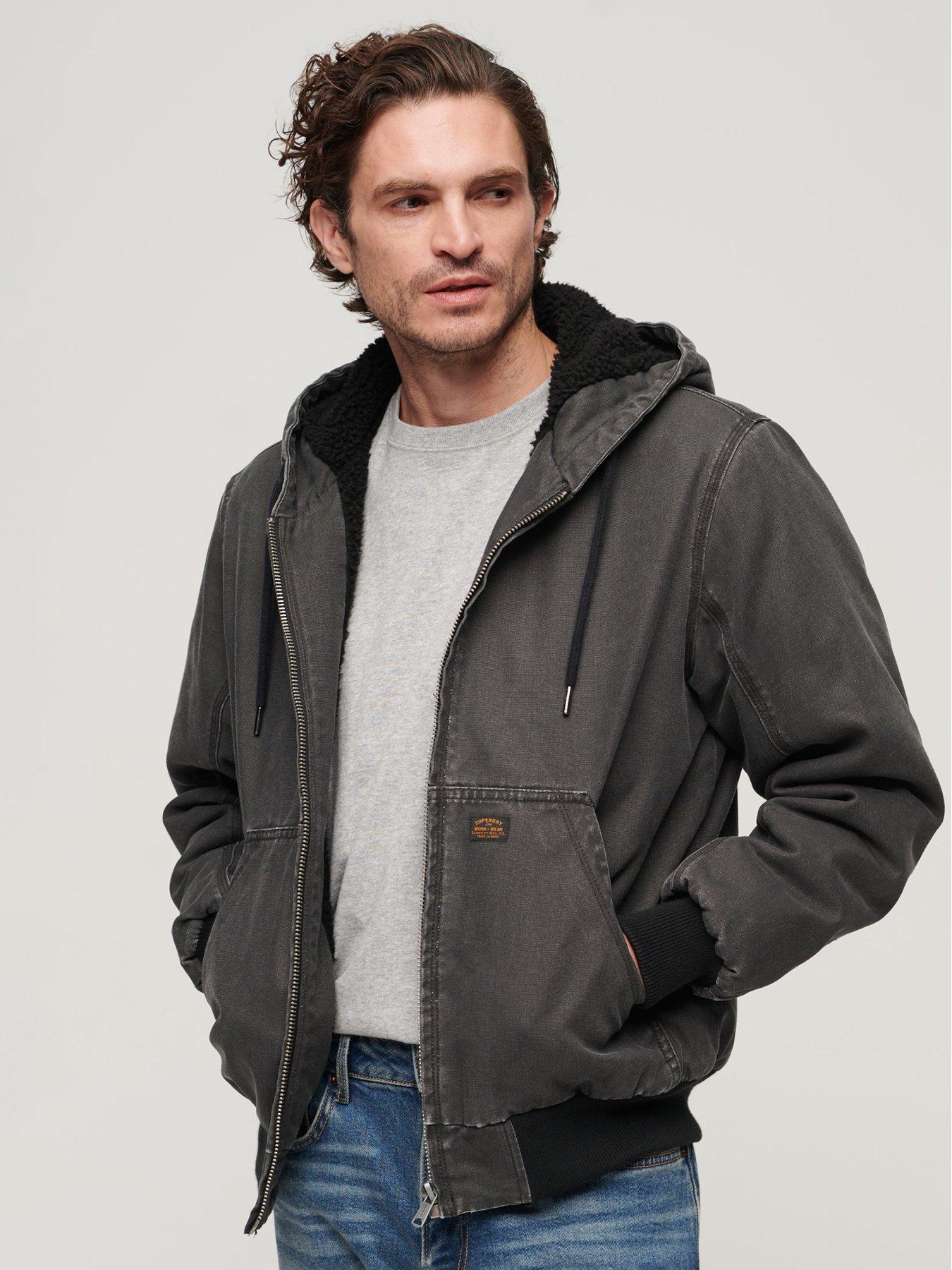 Superdry hooded bomber jacket hot sale