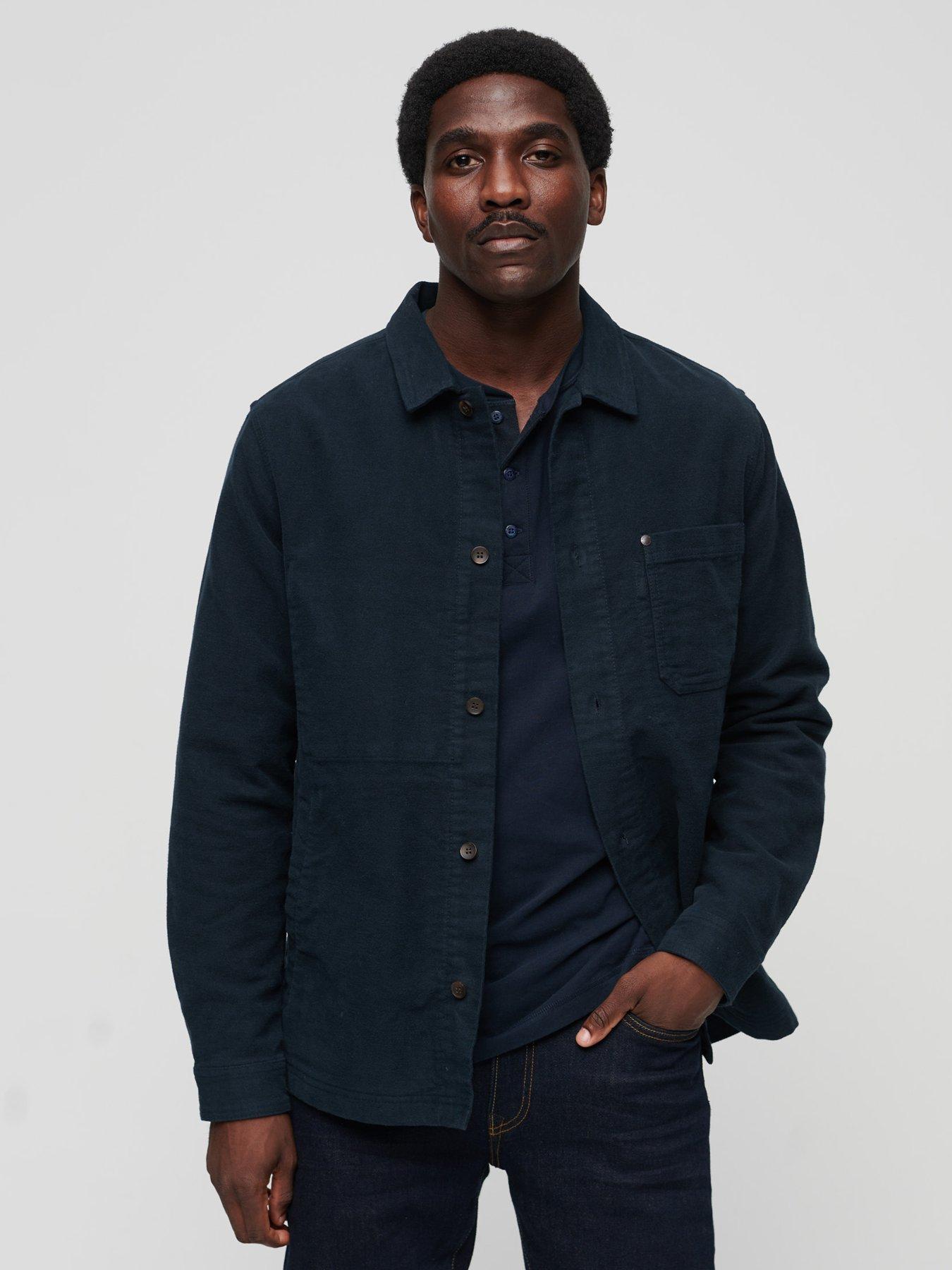 Superdry Merchant Store Moleskin Overshirt - Navy | Very.co.uk