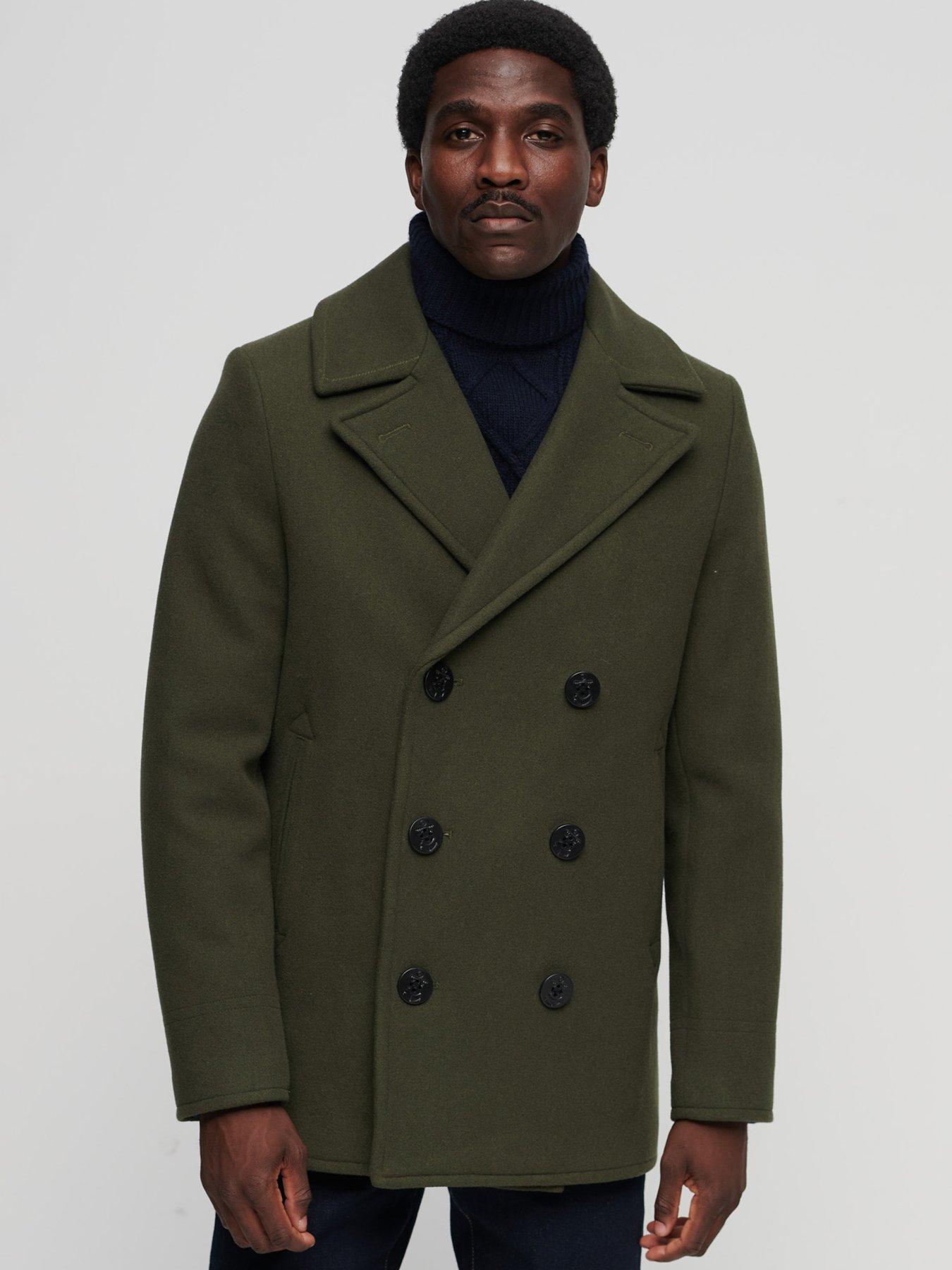 Olive pea hot sale coat mens