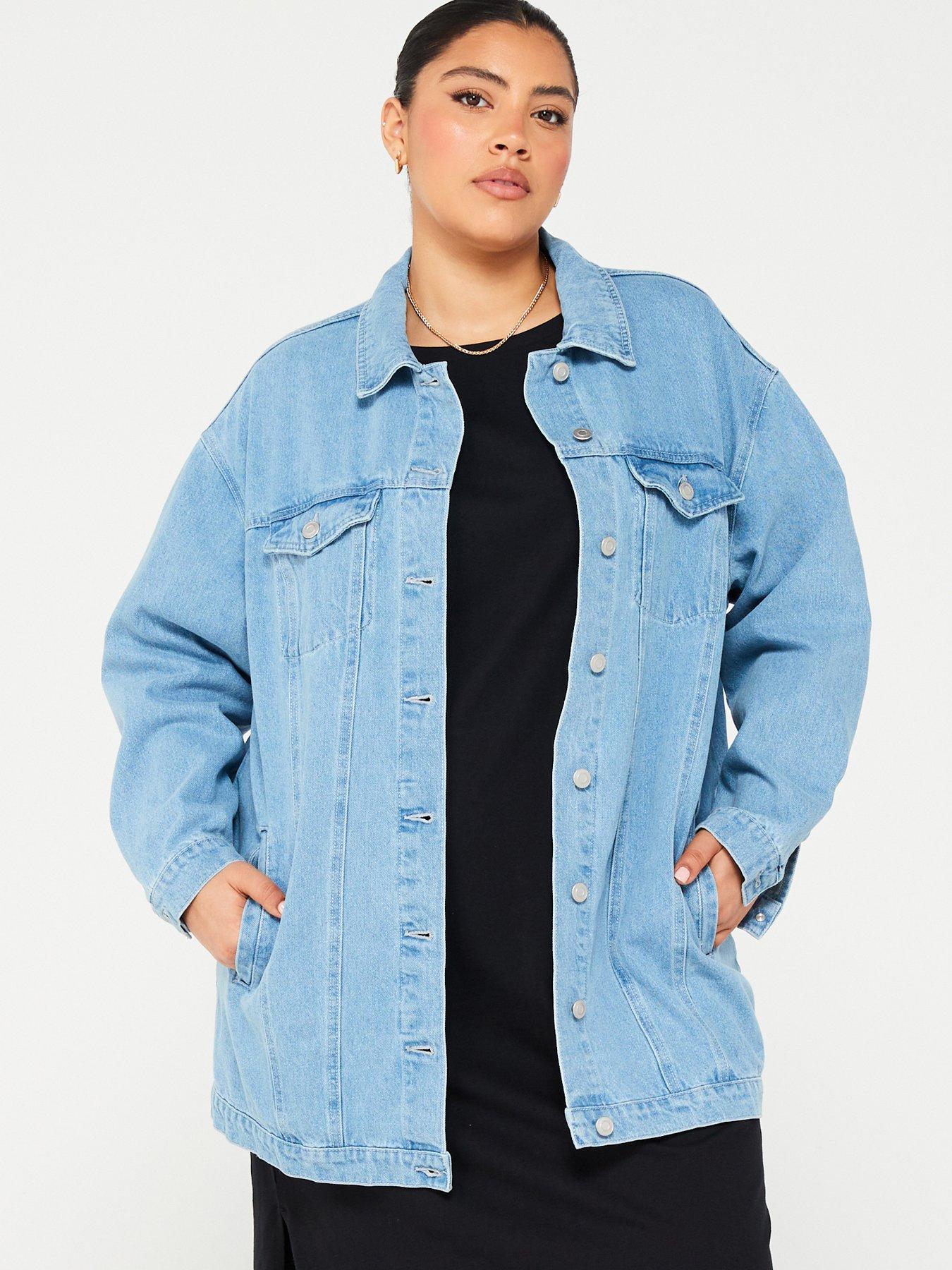 Plus size ladies denim jacket online