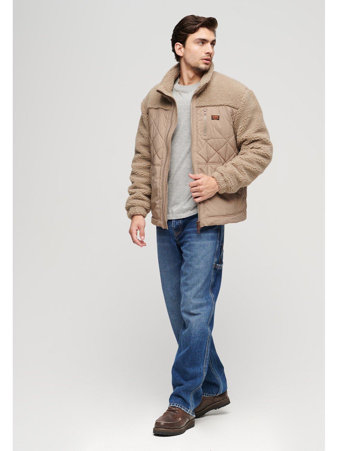 Superdry wool clearance padded hybrid jacket