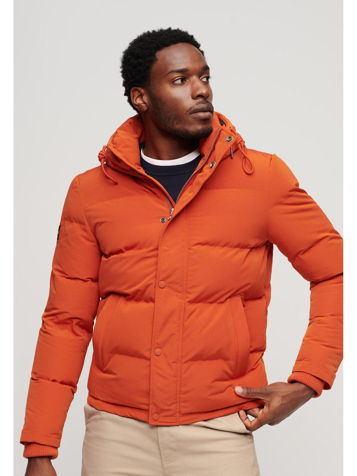 Everest Short Hooded Padded Coat Orange