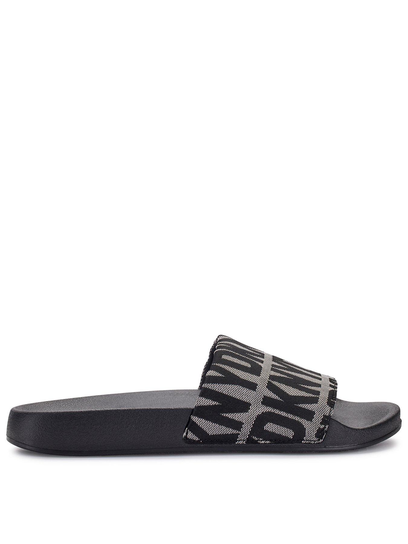 DKNY Zella - Flat Slide - Black/white | very.co.uk