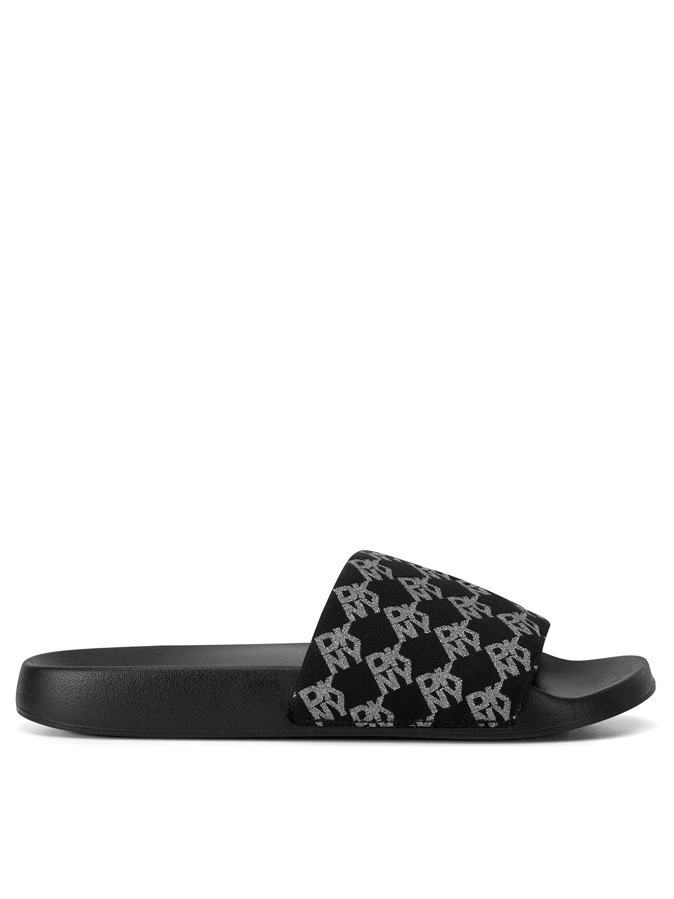 DKNY Zella - Flat Slide - Black/white