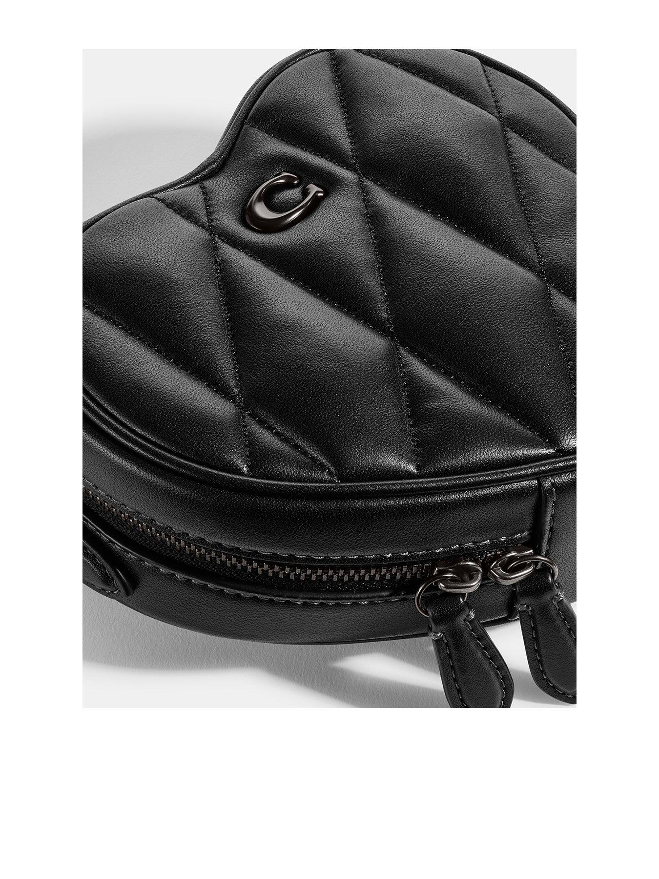 Image 3 of 5 of COACH Quilted Leather Heart Cross-body Bag - Black&nbsp;