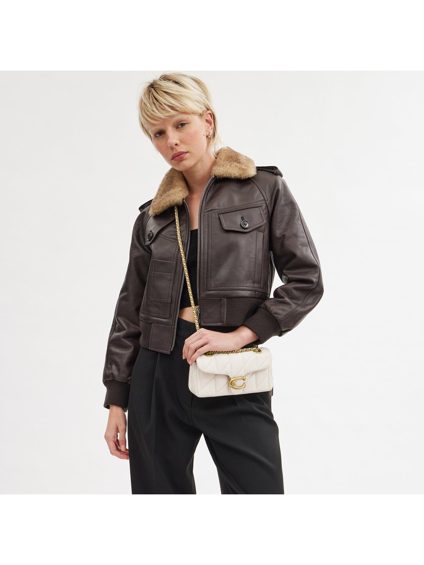 Image 2 of 5 of COACH Tabby&nbsp;Quilted Shoulder Bag With Chain - White