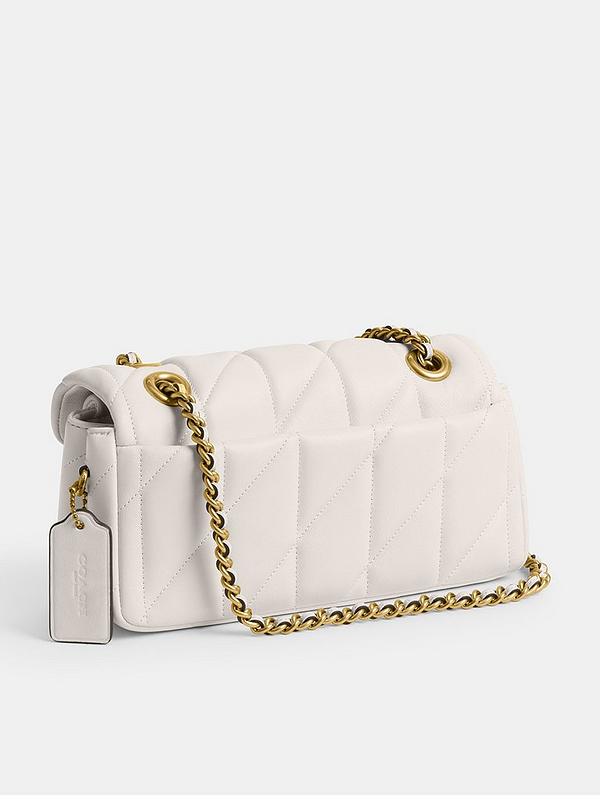 COACH Tabby Quilted Shoulder Bag With Chain - White | Very.co.uk