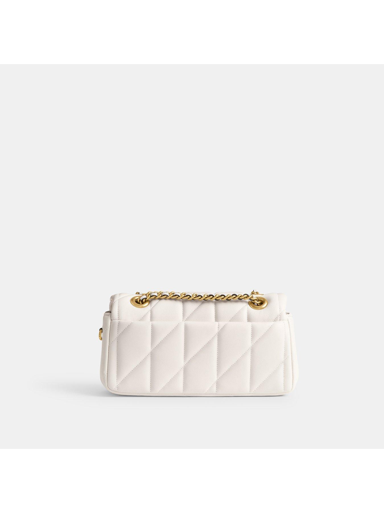Image 4 of 5 of COACH Tabby&nbsp;Quilted Shoulder Bag With Chain - White