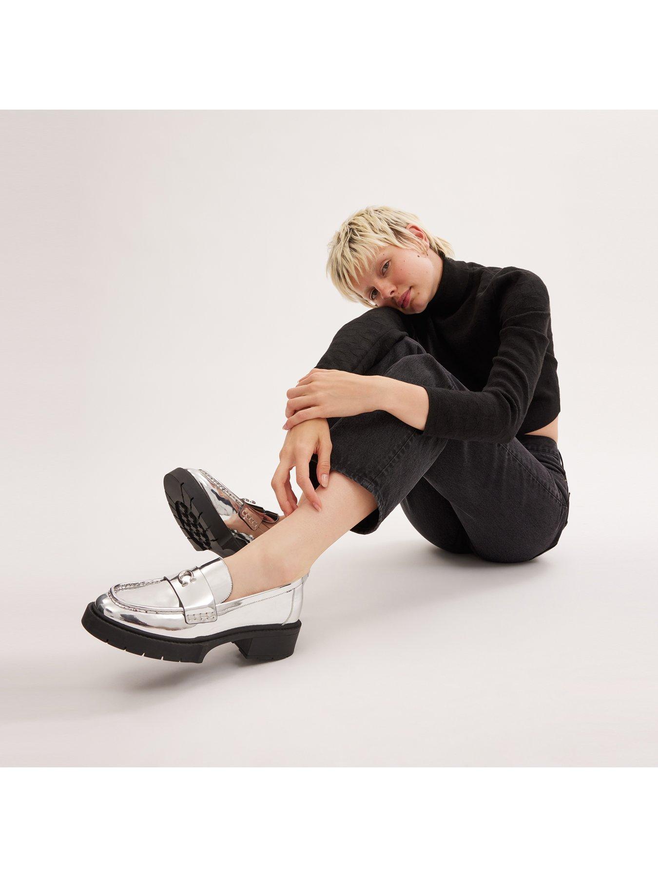 Coach metallic loafers store