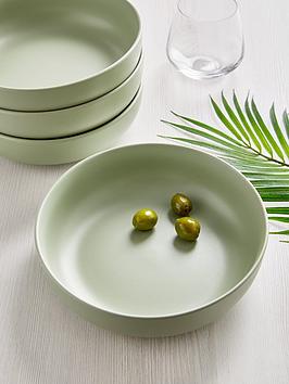 Product photograph of Everyday Green Saintes Pasta Bowls - Set Of 4 from very.co.uk