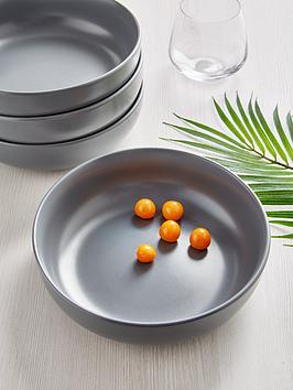 Product photograph of Everyday Grey Saintes Pasta Bowls Ndash Set Of 4 from very.co.uk