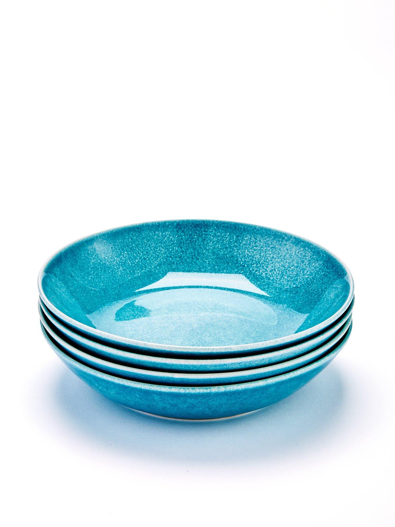 Image 3 of 3 of Very Home Blue Rennes Reactive Glaze Set of 4 Pasta Bowls