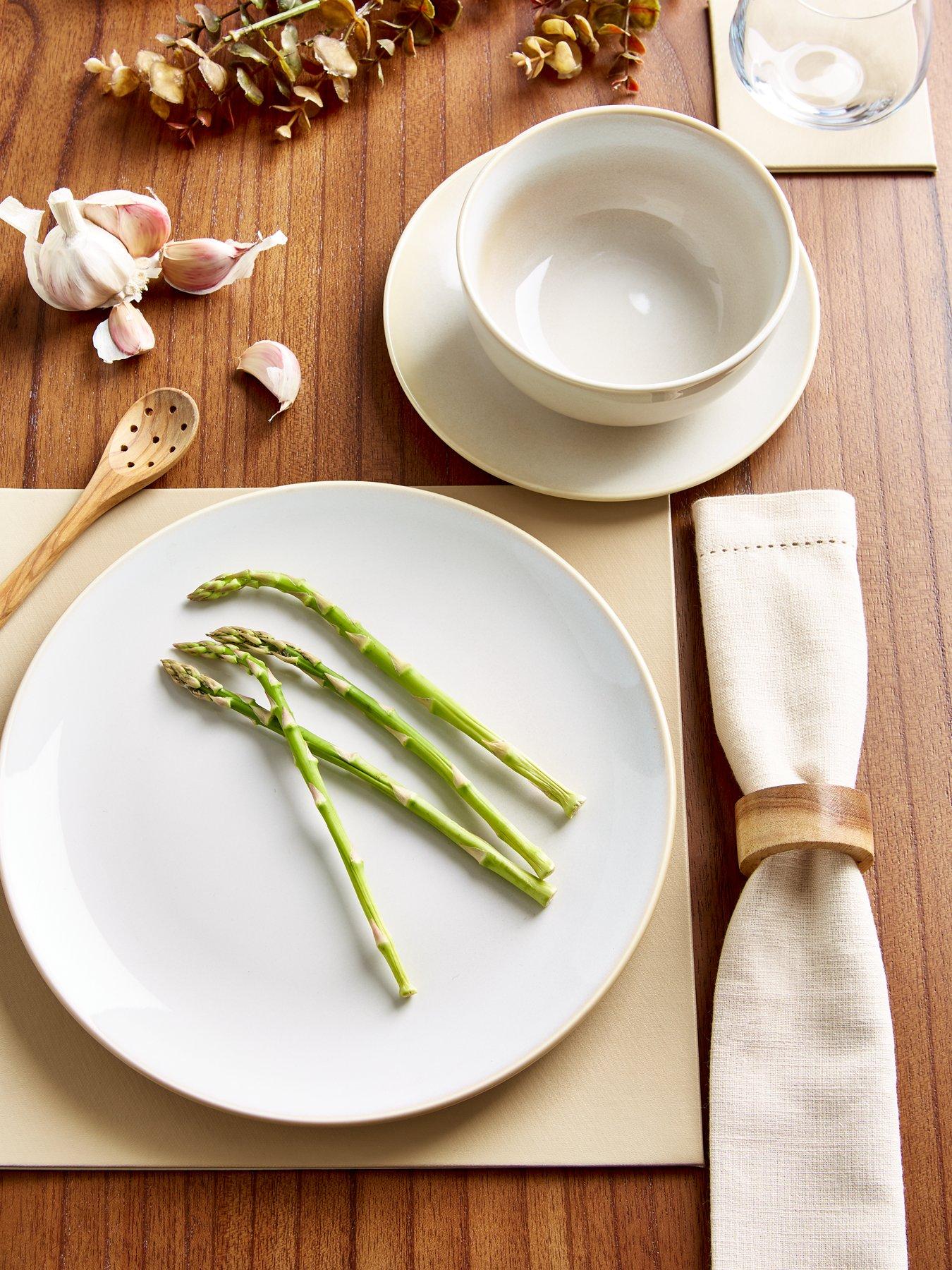 Image 2 of 4 of Very Home Natural Rennes Reactive Glaze 12-Piece Dinner Set