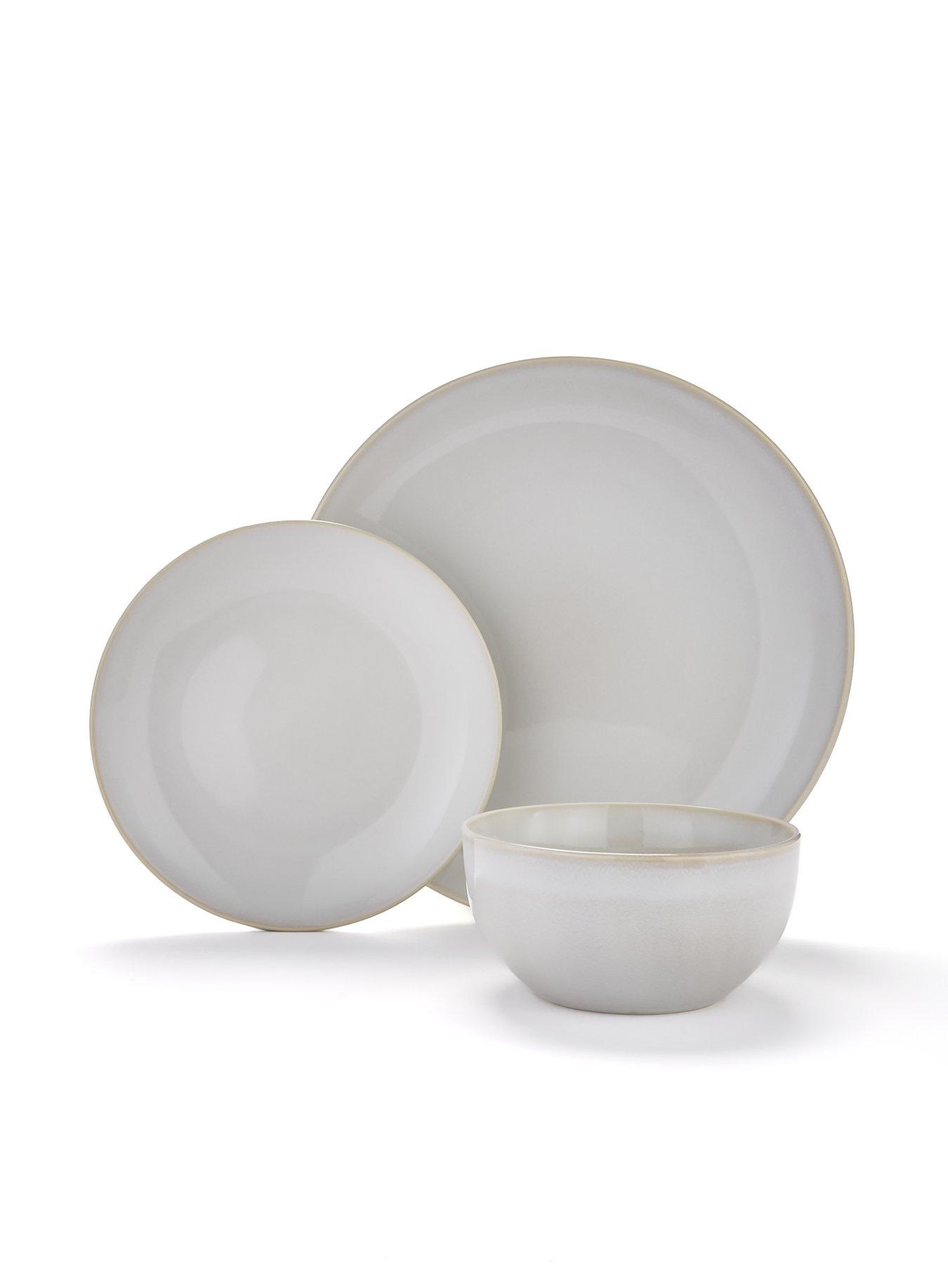 Image 3 of 4 of Very Home Natural Rennes Reactive Glaze 12-Piece Dinner Set