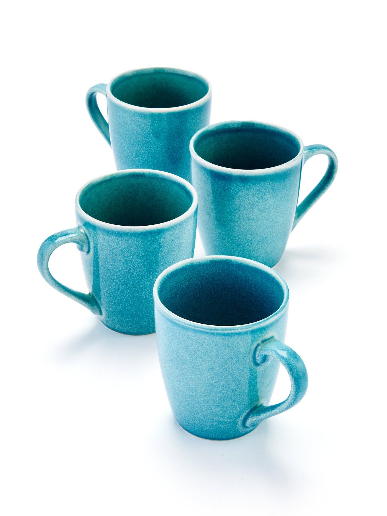 Image 3 of 3 of Very Home Blue Rennes Reactive Glaze Set of 4 Mugs
