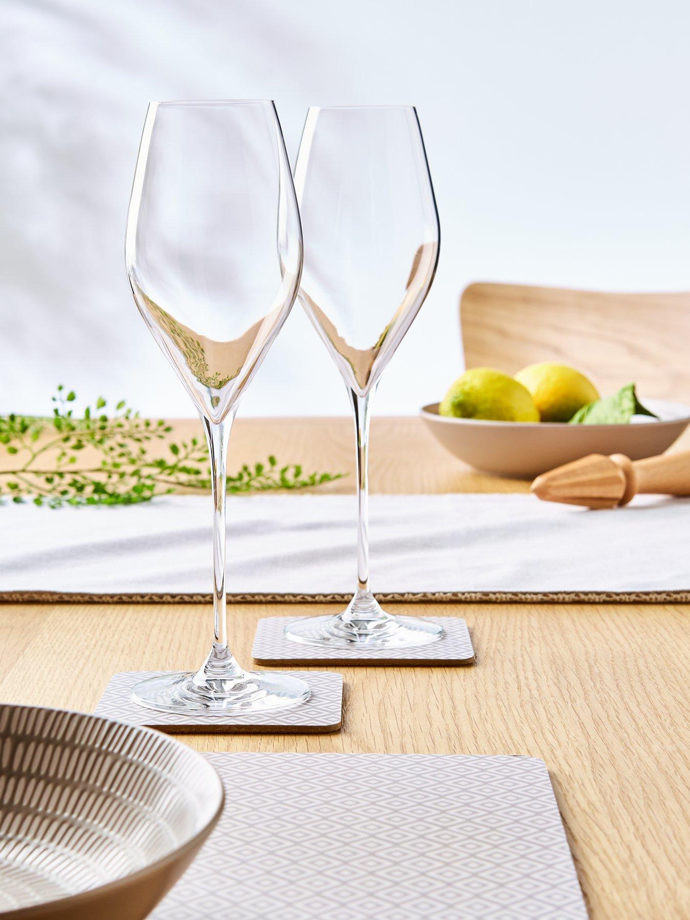 Product photograph of Very Home Crystal Evry Set Of 4 Prosecco Glasses from very.co.uk