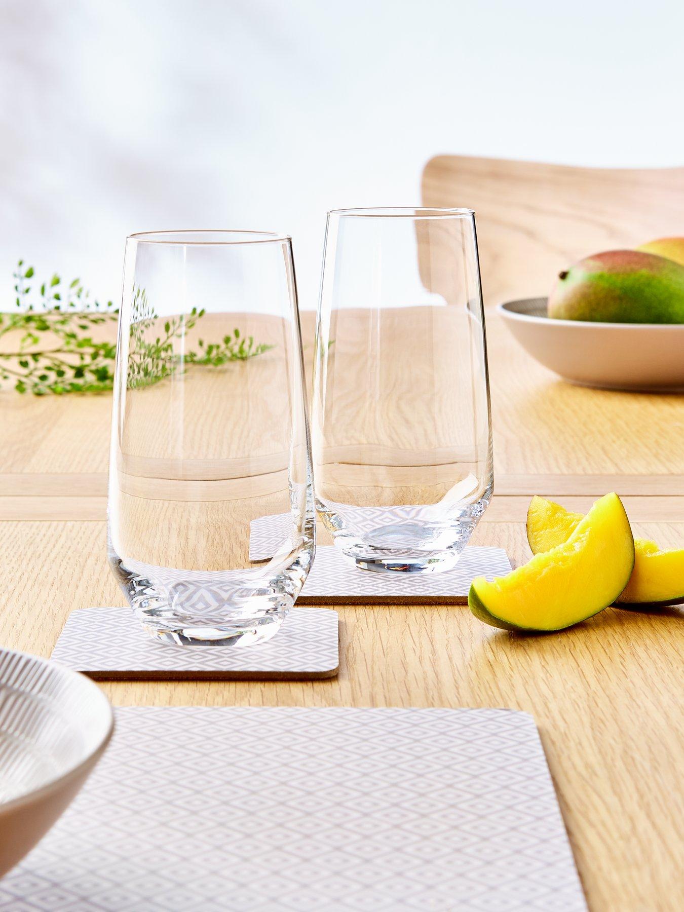 Product photograph of Very Home Crystal Evry Set Of 4 Highball Glasses from very.co.uk