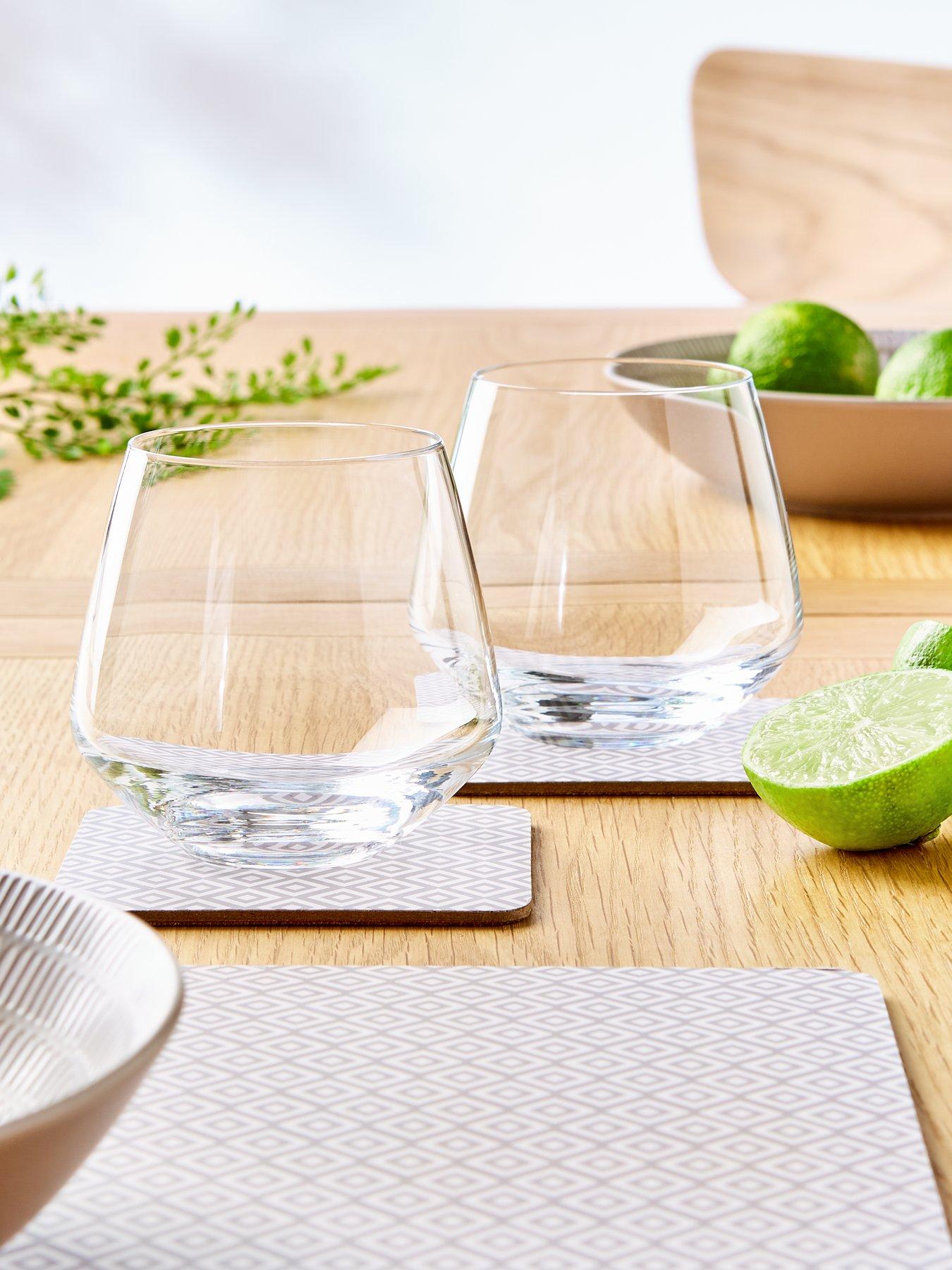 Very Home Crystal Evry Set of 4 Tumbler Glasses