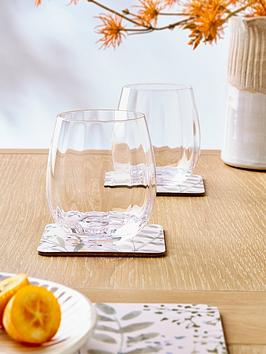 Product photograph of Very Home Flore Set Of 4 Tumbler Glasses from very.co.uk