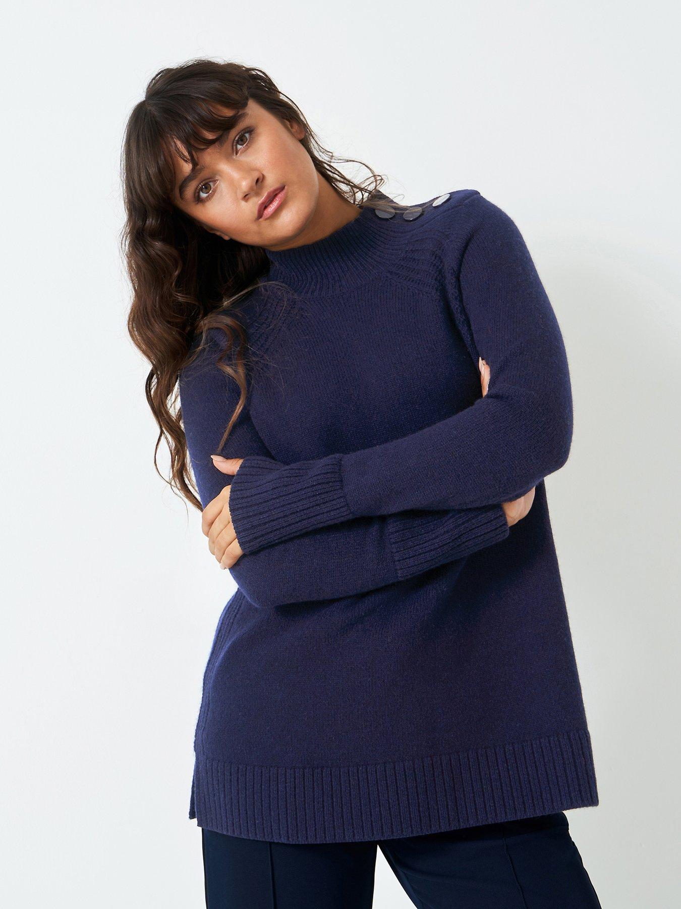 Navy shop longline jumper