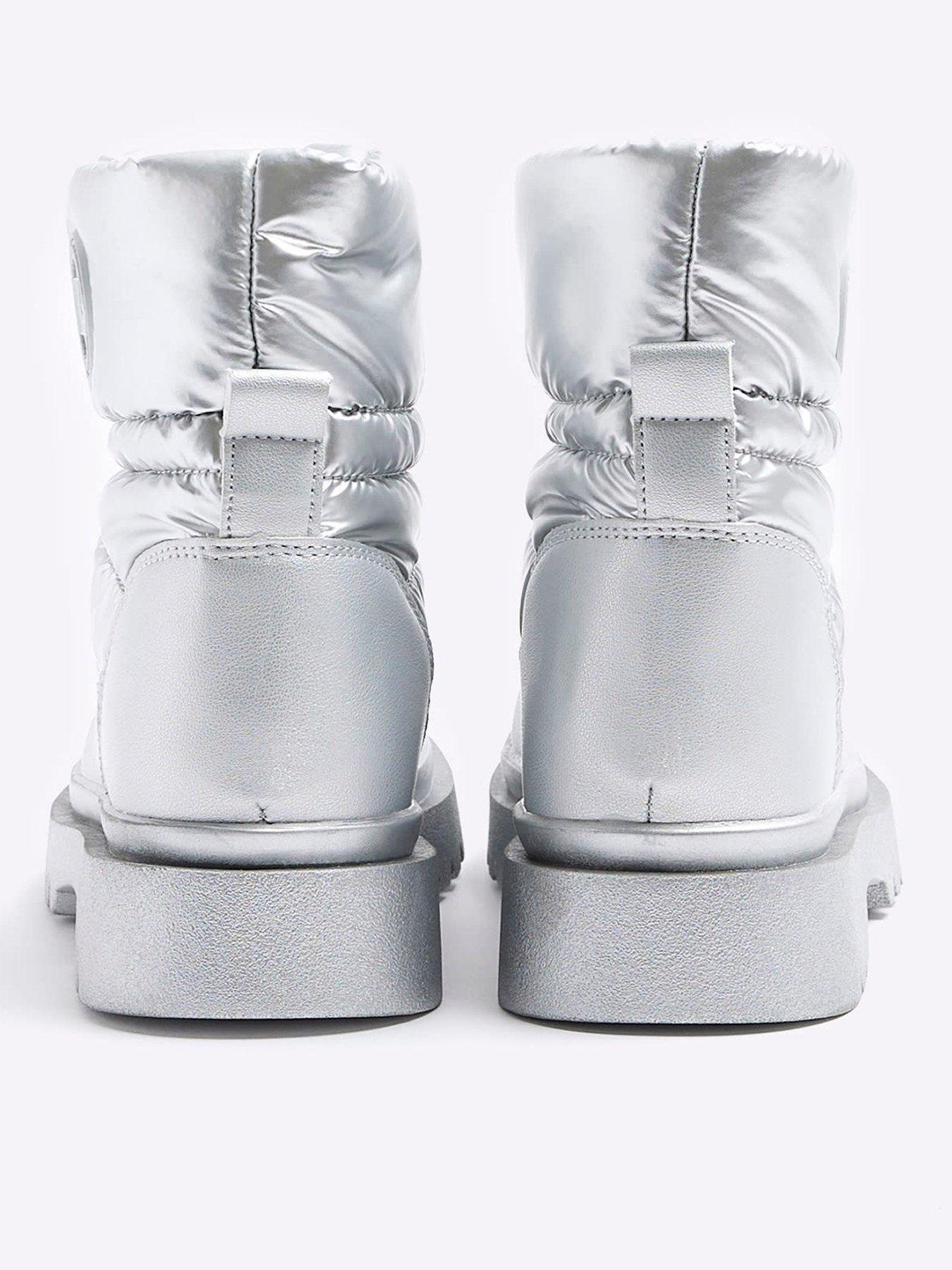 River island hot sale silver boots