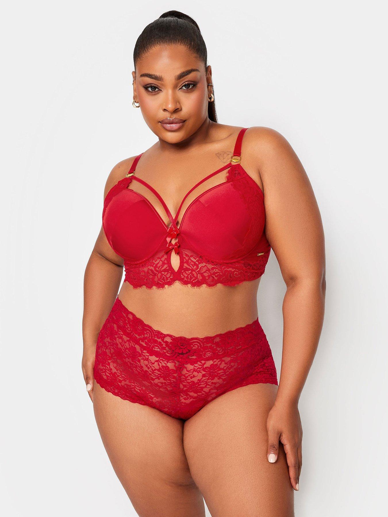 Yours Beau Longline Padded Bra Red