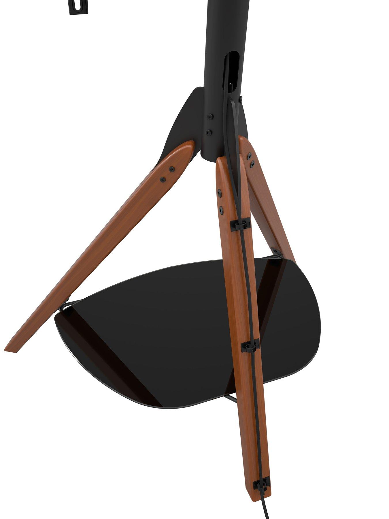 Image 4 of 8 of AVF Hoxton Tripod TV Stand, for TVs 32-70" - Dark Wood