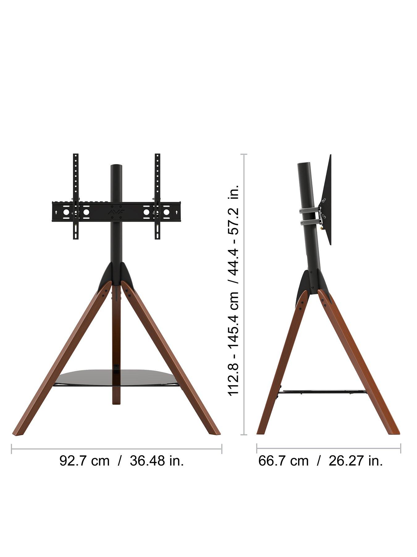 Image 7 of 8 of AVF Hoxton Tripod TV Stand, for TVs 32-70" - Dark Wood