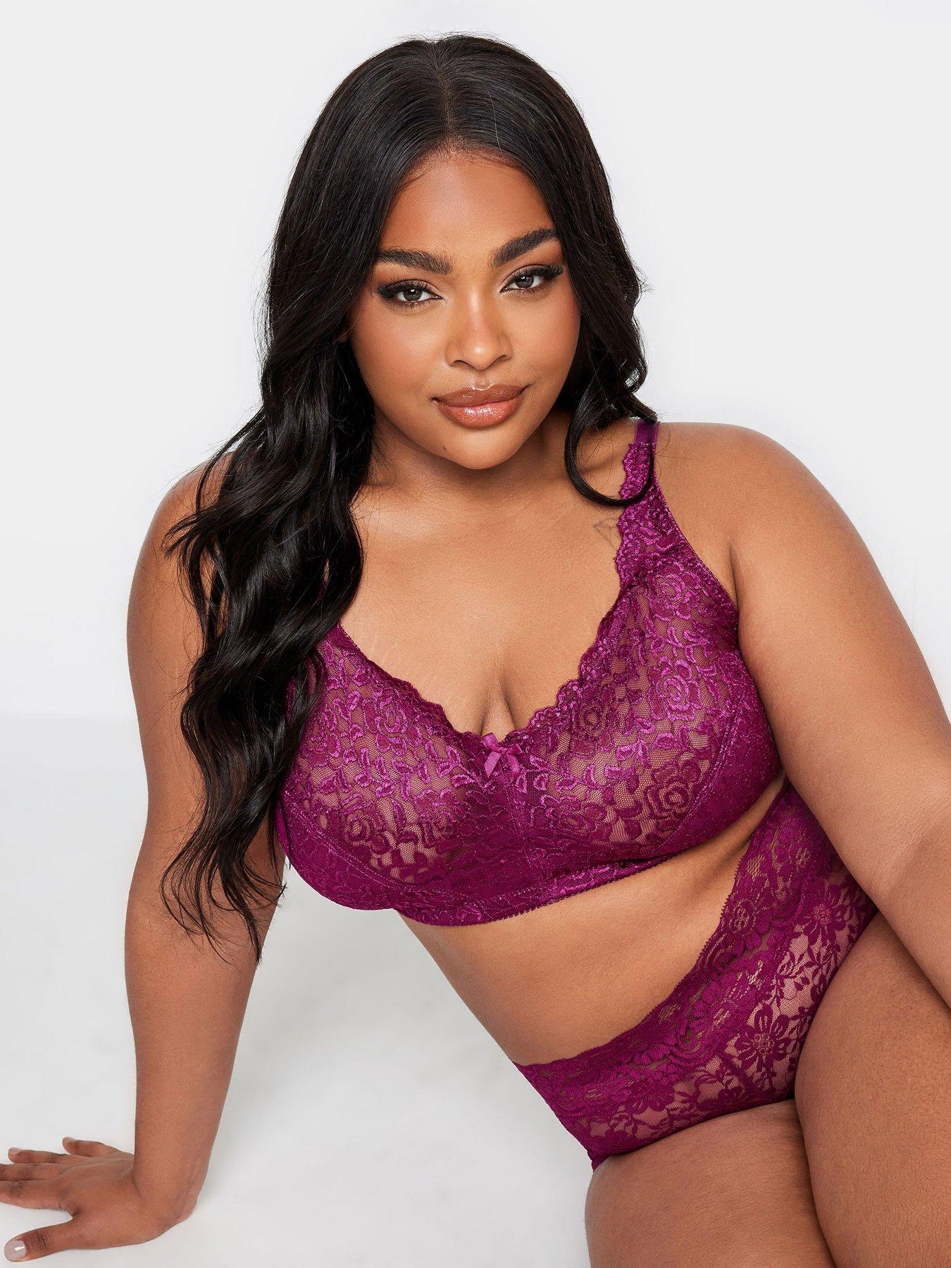 Ann Summers Curve Sexy Lace Planet nylon blend padded plunge bra