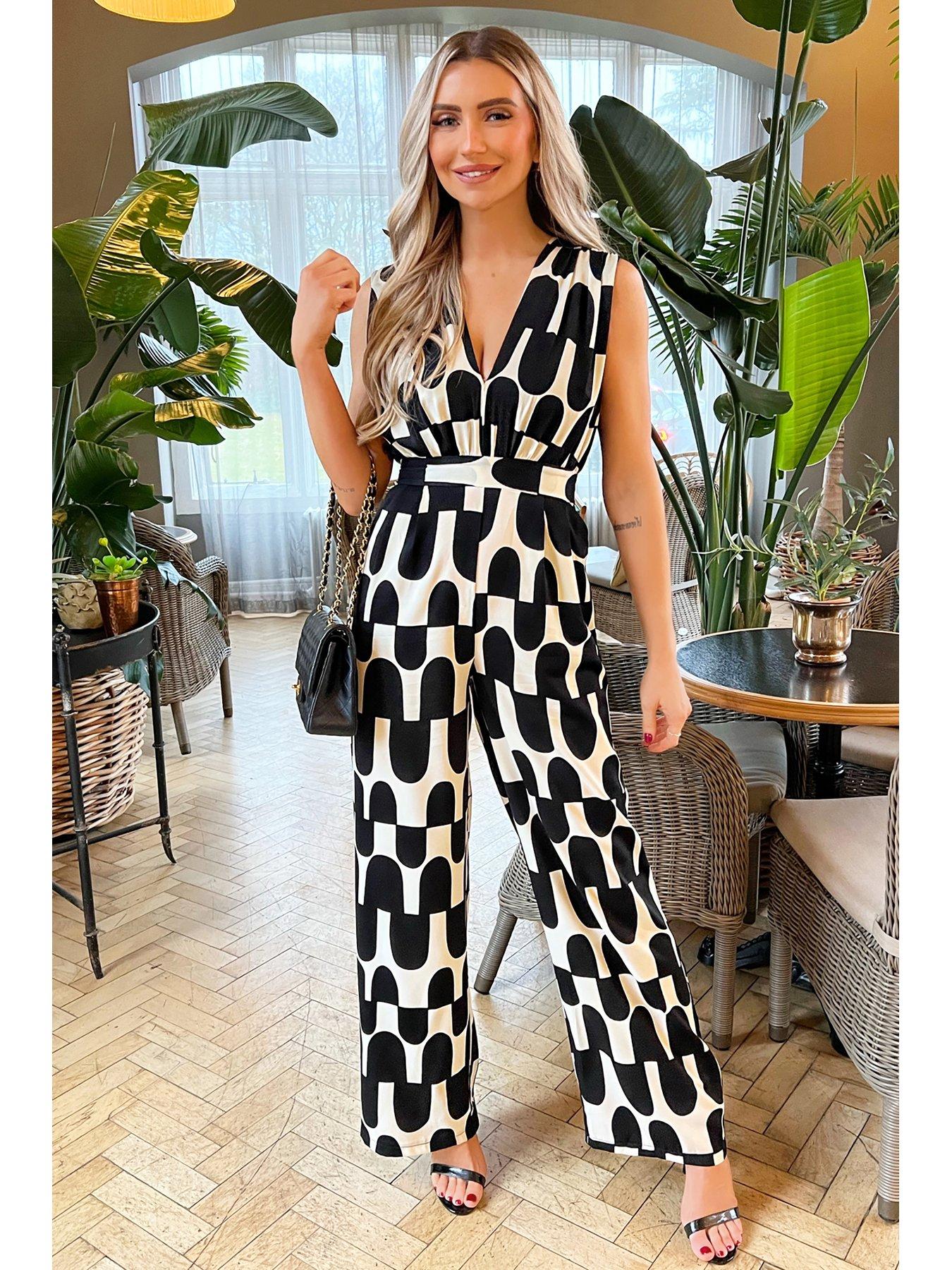 AX Paris Abstract Jumpsuit Black Very